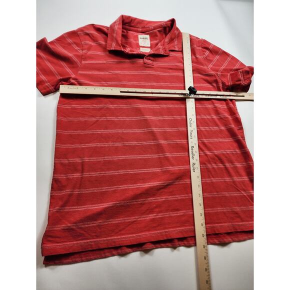 Fossil Polo Shirt Vintage Fit Mens Size XL Distressed 54 Striped Short Sleeve - Picture 11 of 13